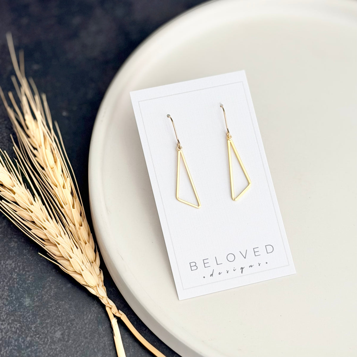 Open Triangle Earrings