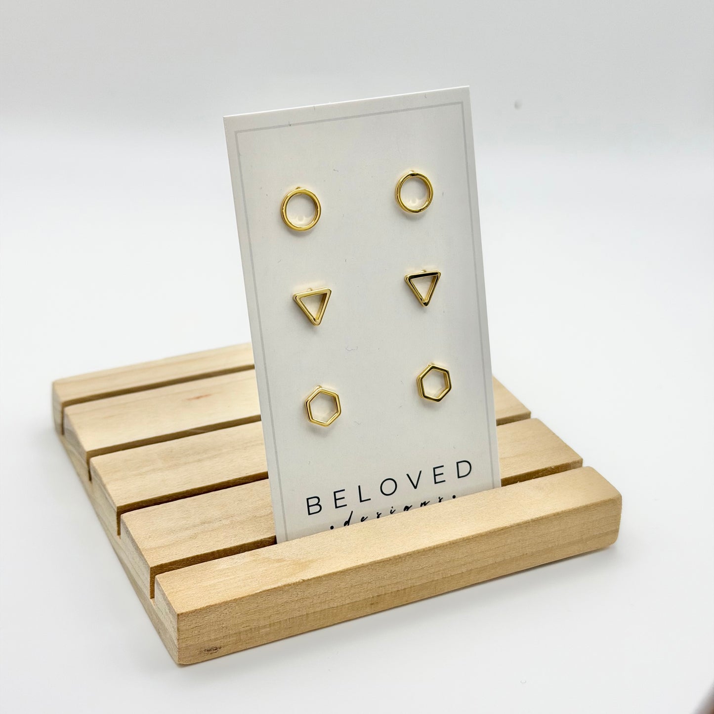 Triple Stud Earring Set 2 | Gold
