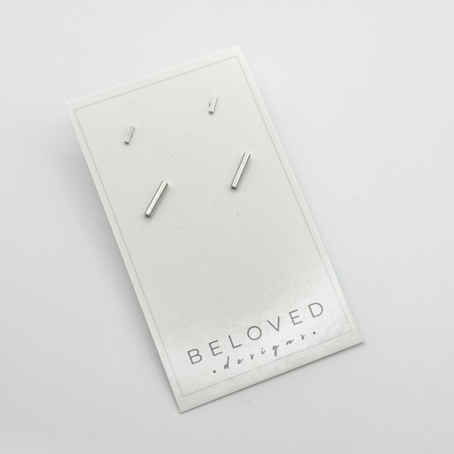 Double Stud Earring Set 1 | Rhodium