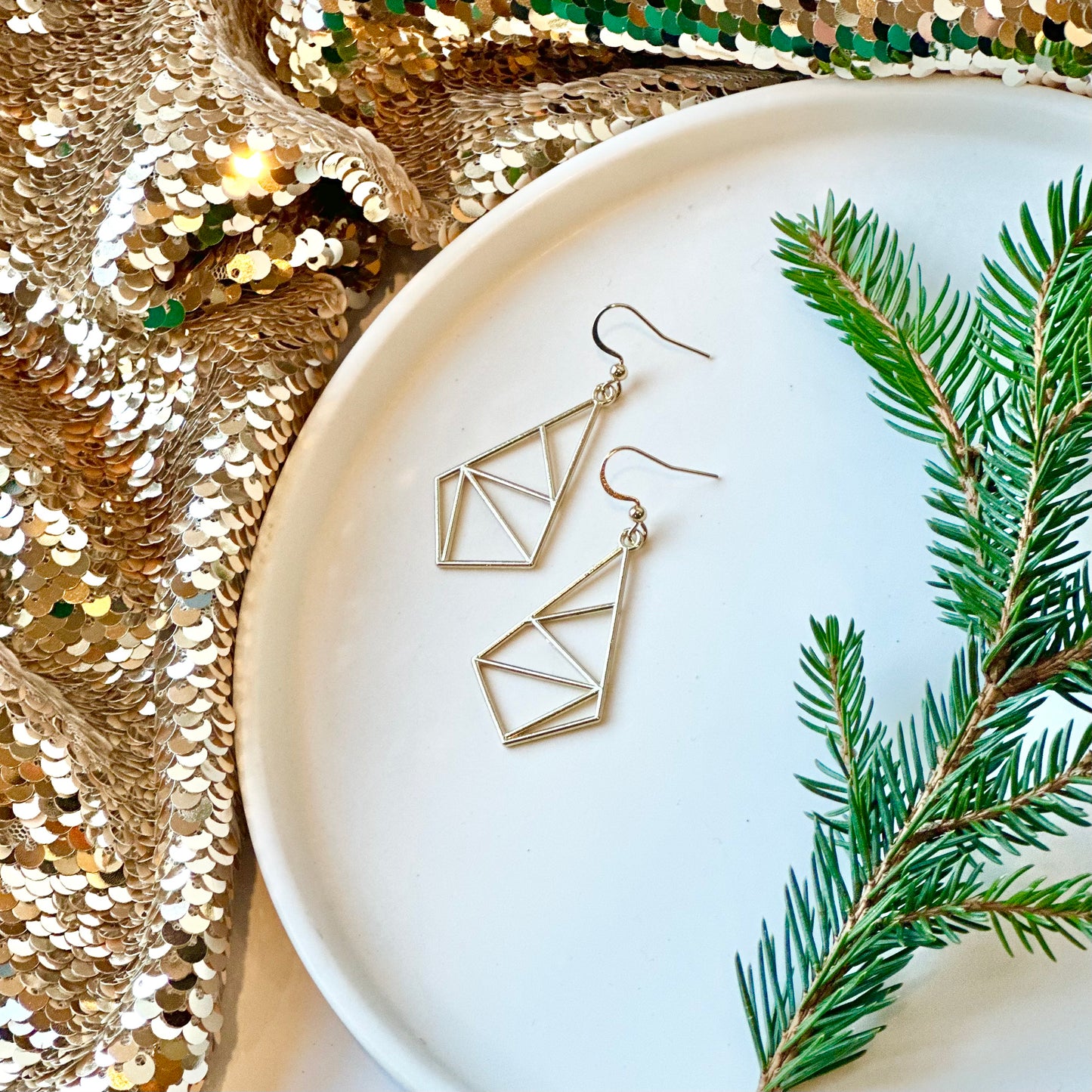 Abstract Triangle Earrings