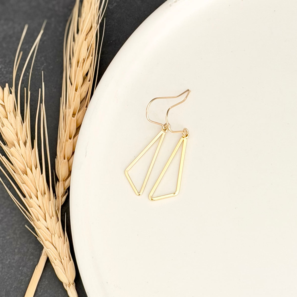 Open Triangle Earrings