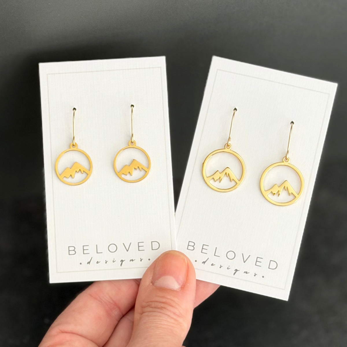 Mountain Earrings | Gold