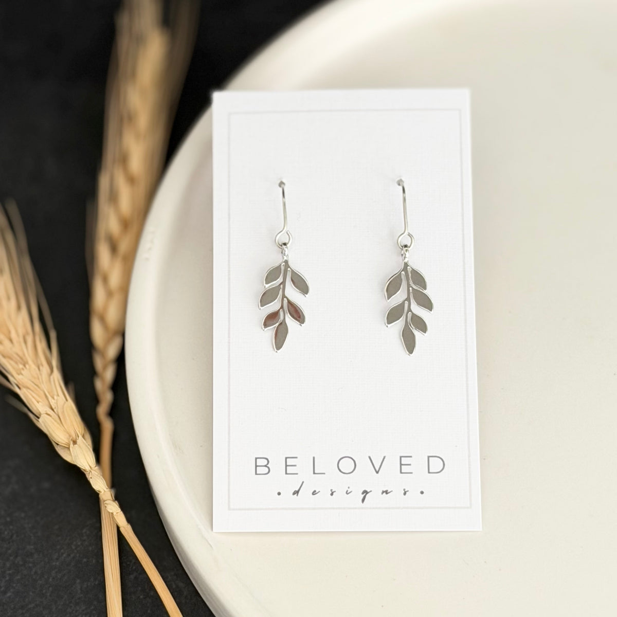 Vine Earrings | Rhodium