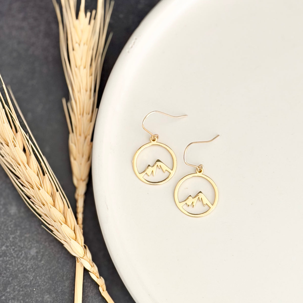 Mountain Earrings | Gold