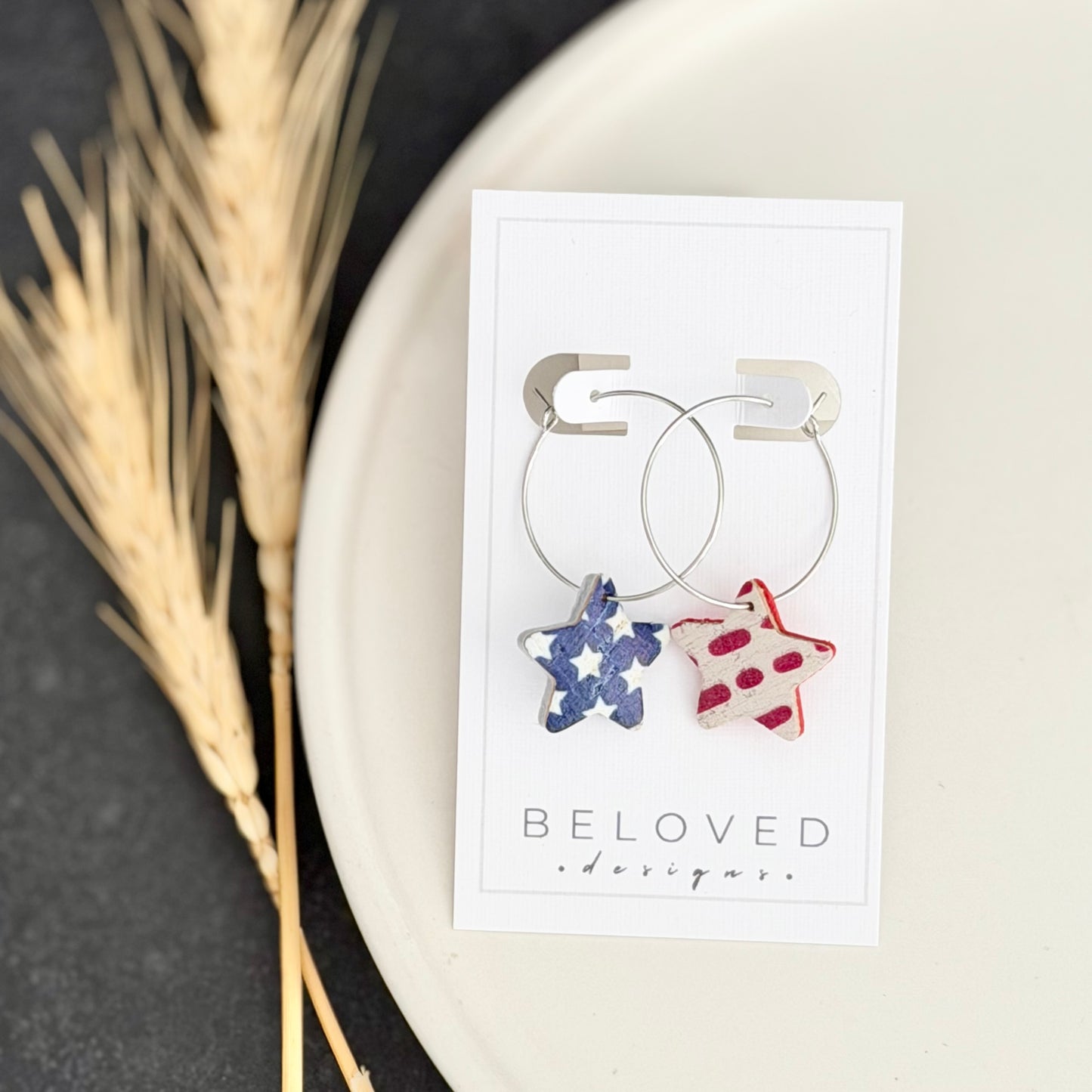 Cork Leather Stars + Hoops Earrings | Stars + Dotted Stripes