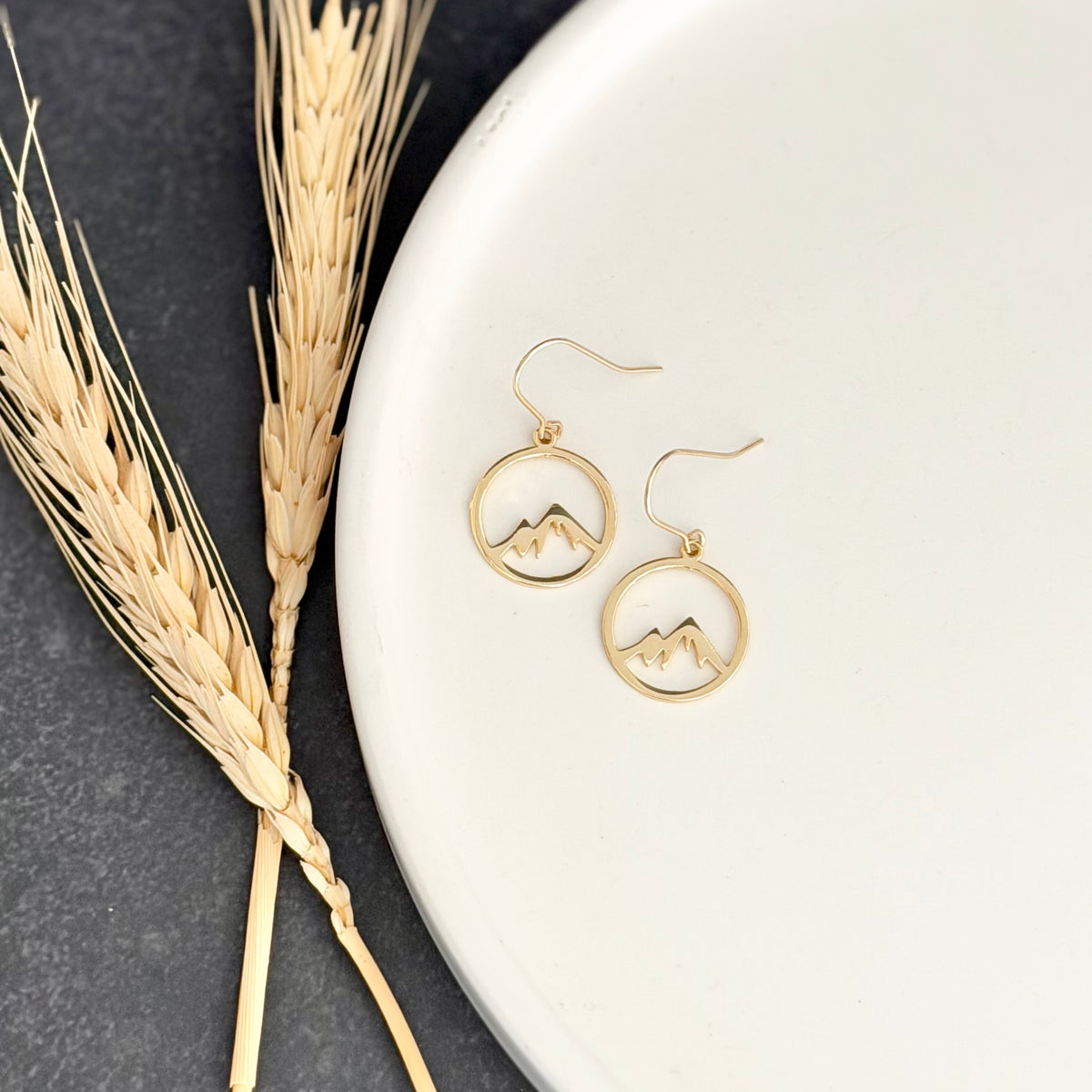 Mountain Earrings | Gold