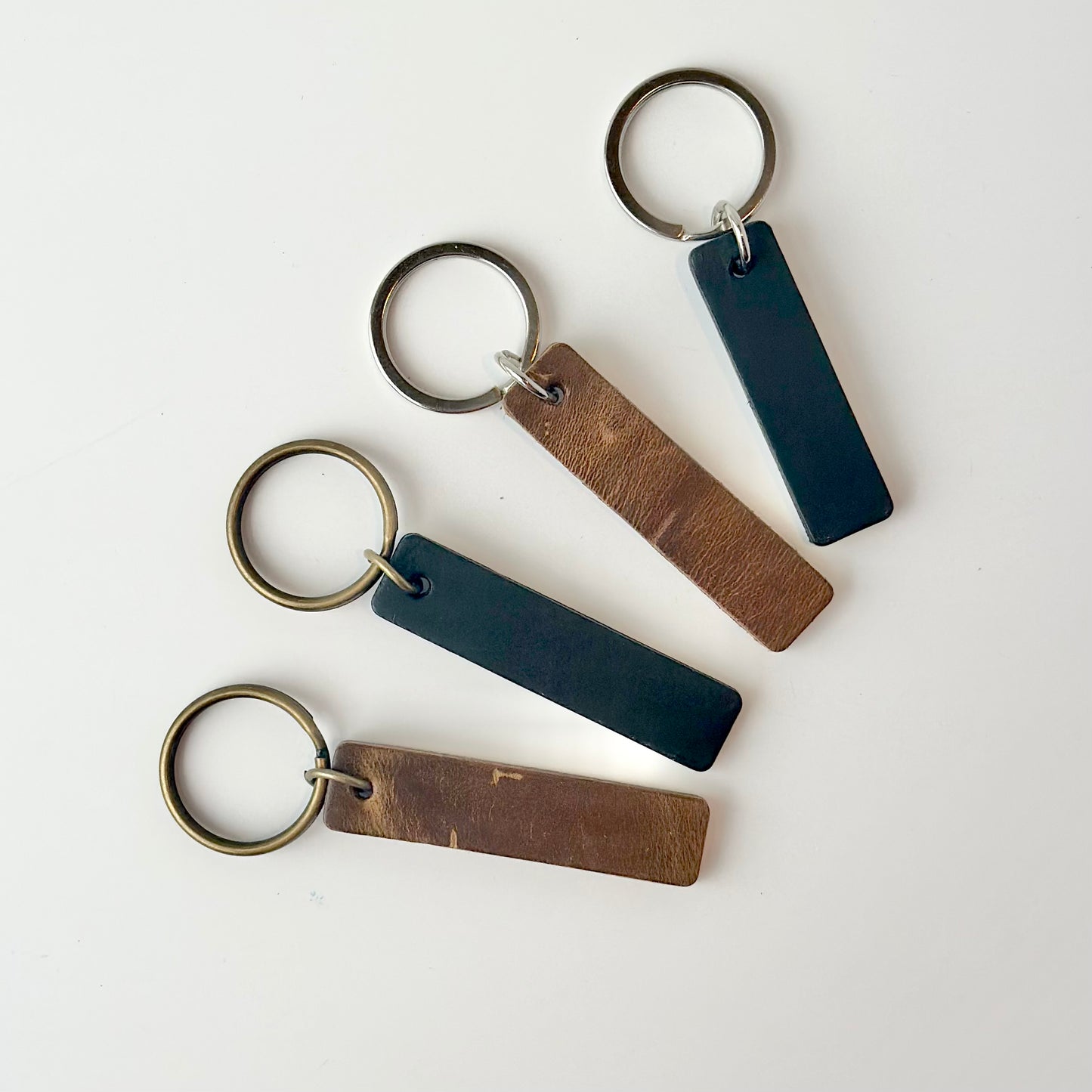 Leather Tab Keychain