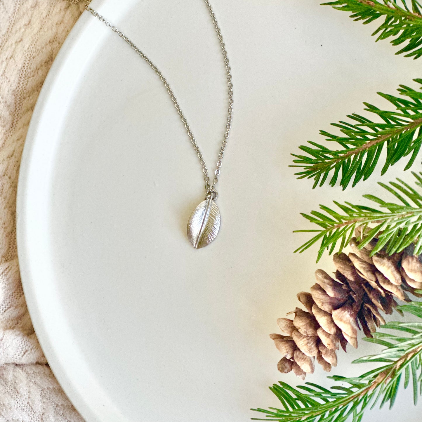 Silver Leaf Necklace