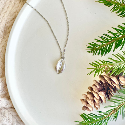 Silver Leaf Necklace