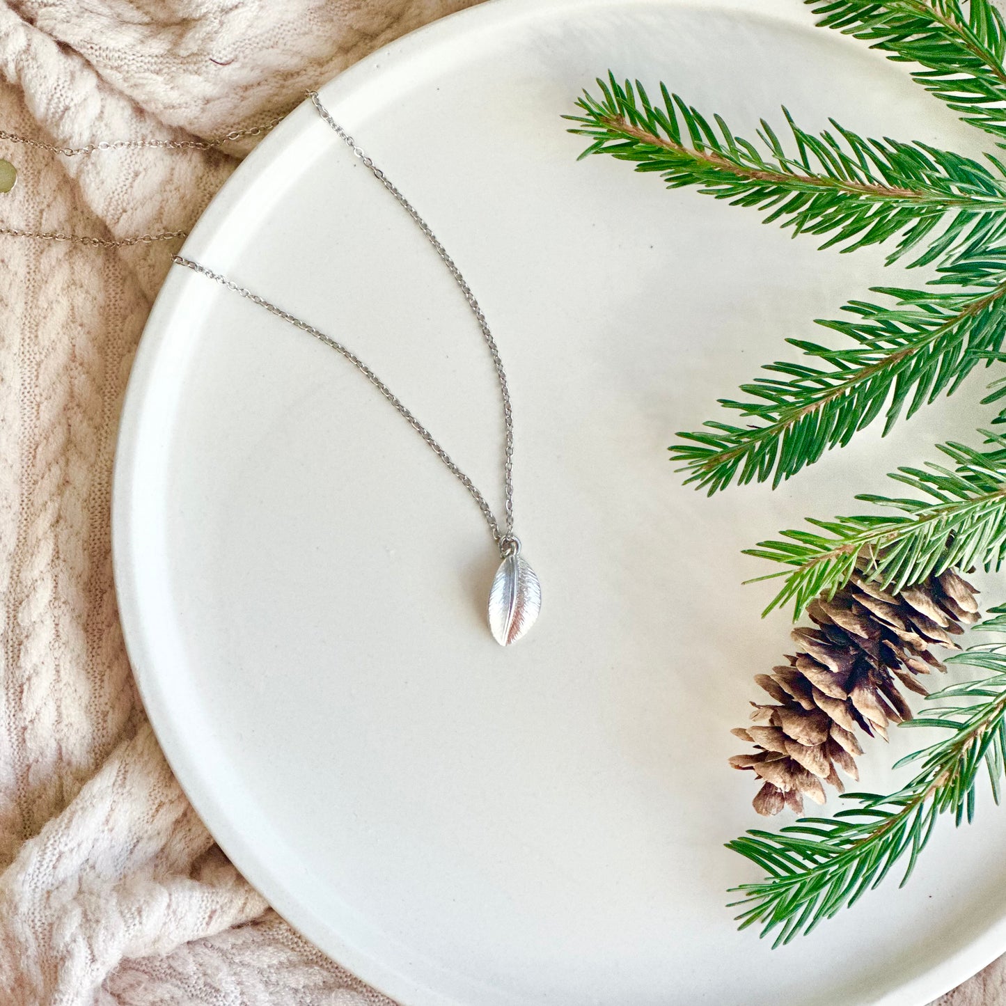 Silver Leaf Necklace