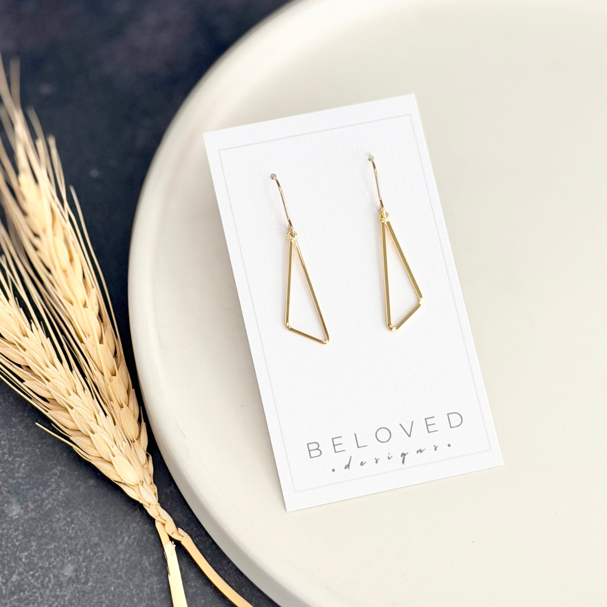 Open Triangle Earrings