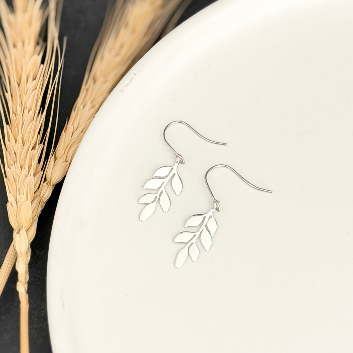Vine Earrings | Rhodium
