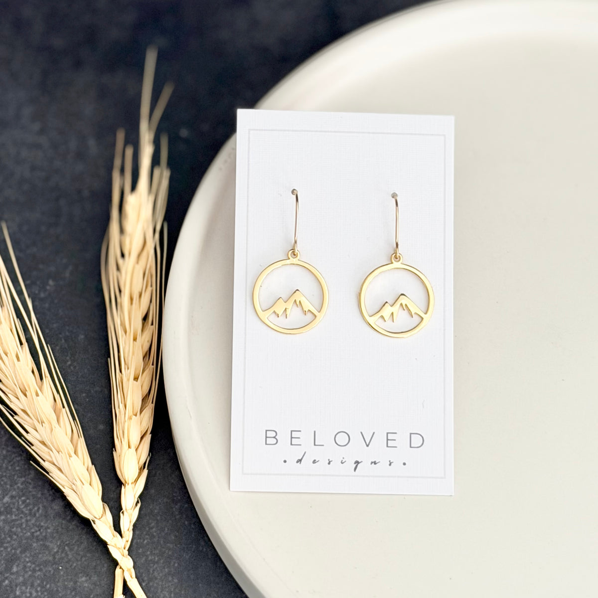 Mountain Earrings | Gold