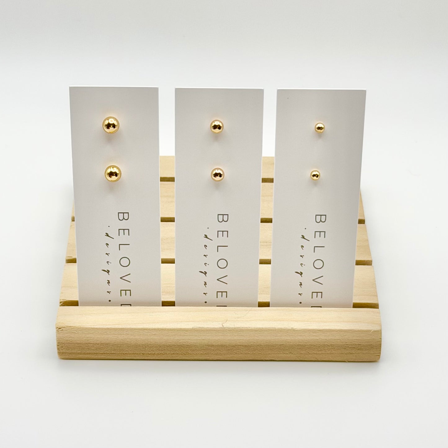 Ball Stud Earrings | Gold