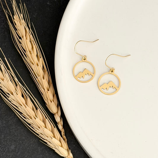 Mountain Earrings | Small Gold