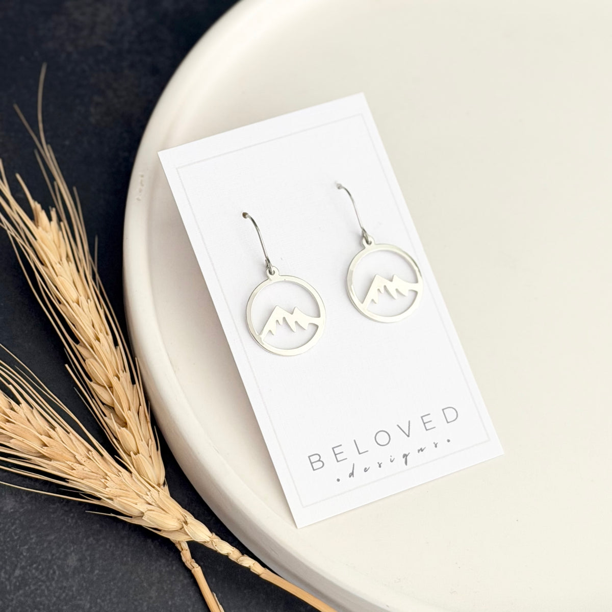 Mountain Earrings | Rhodium