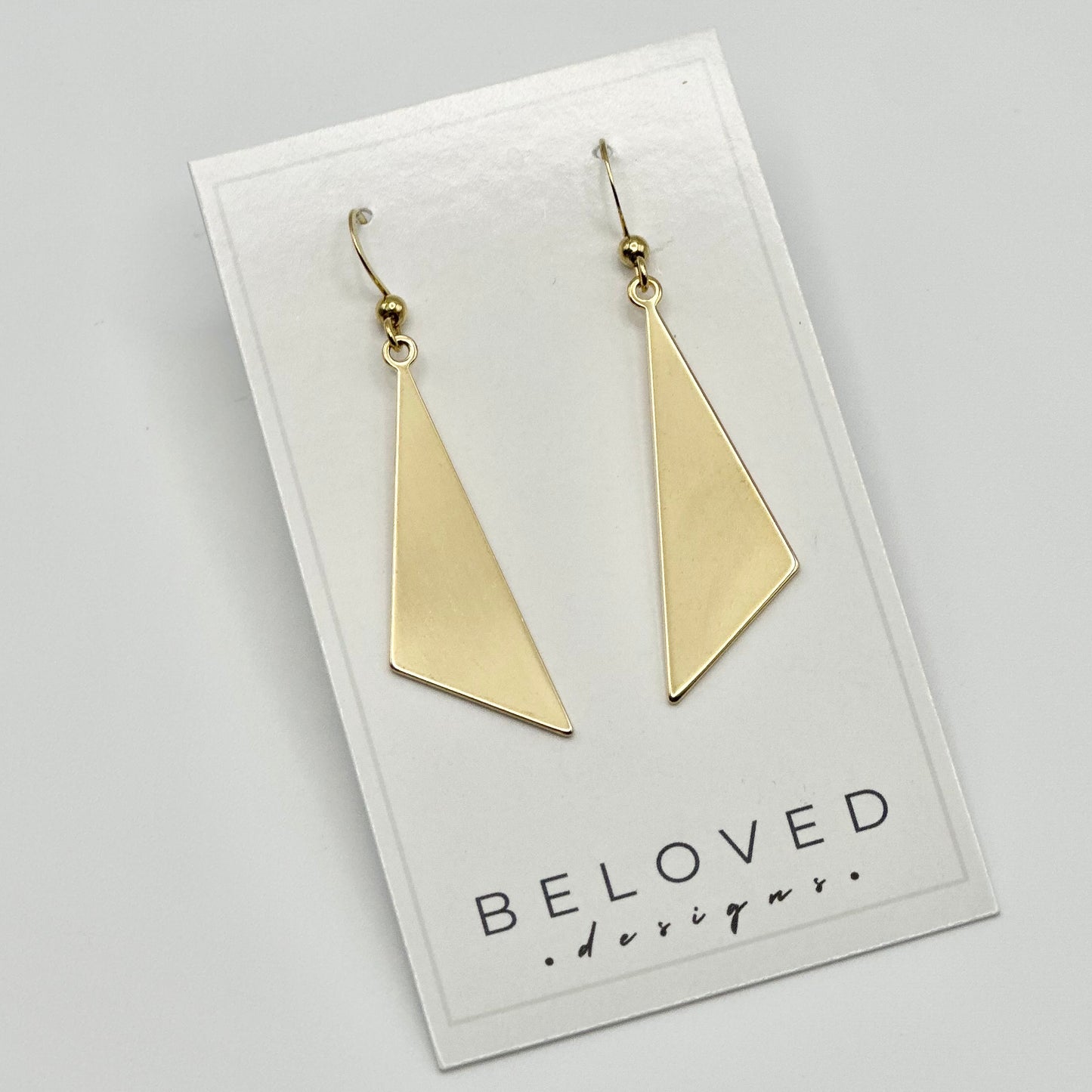 Triangle Earrings | Gold