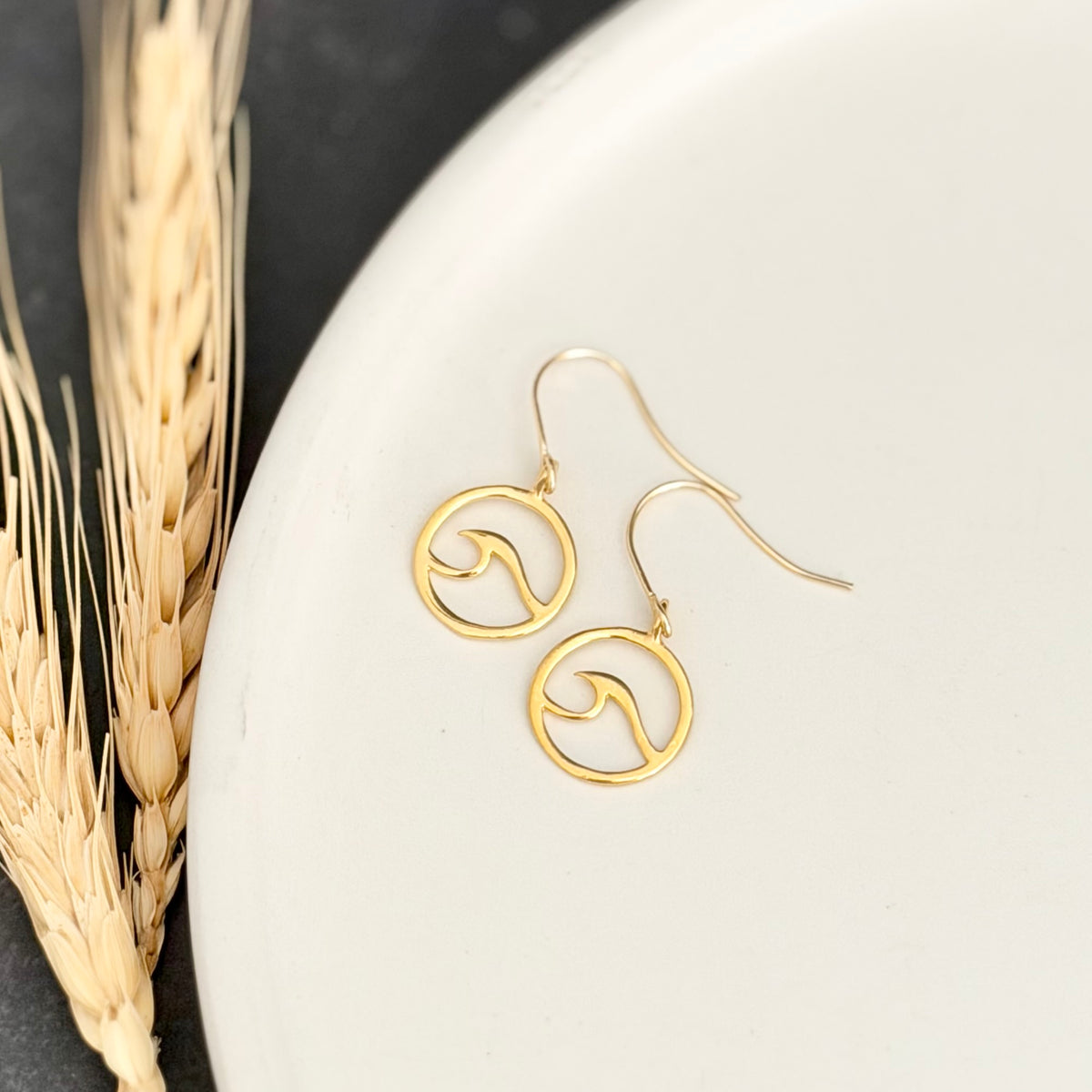 Wave Earrings | Small Gold