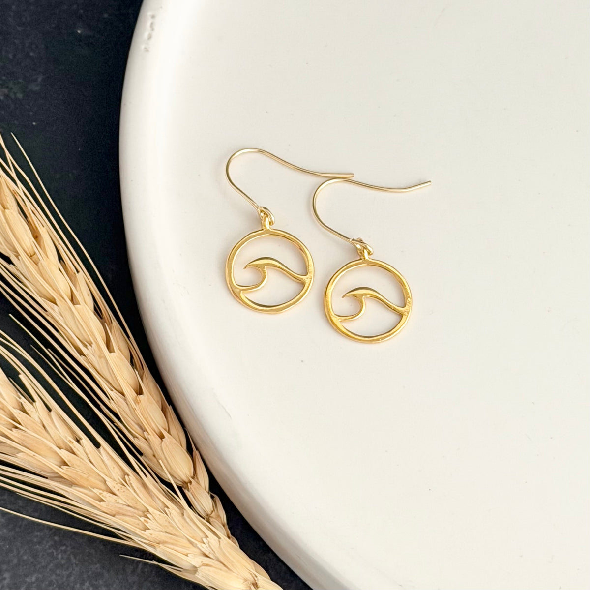 Wave Earrings | Small Gold