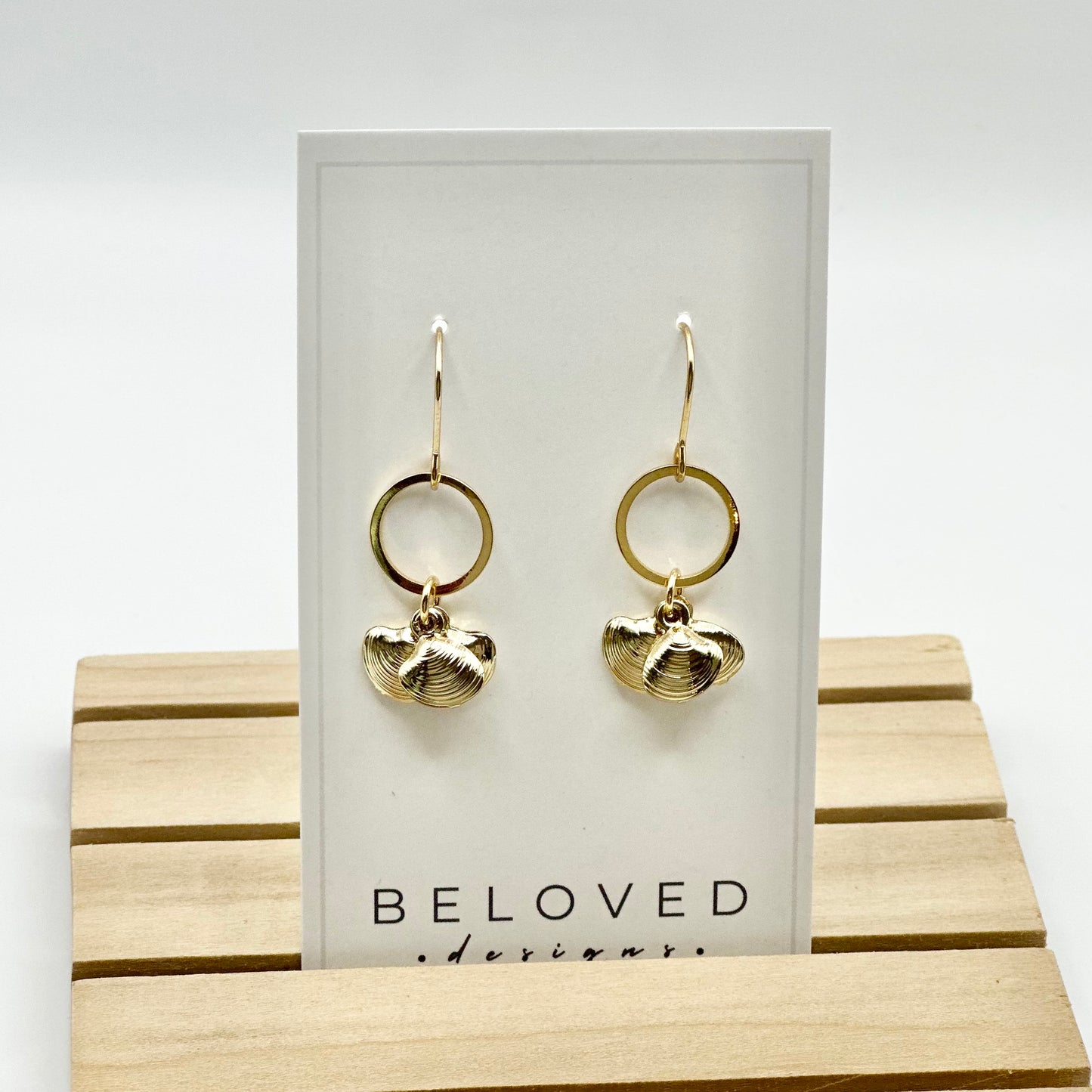 Hoop + Shell Earrings