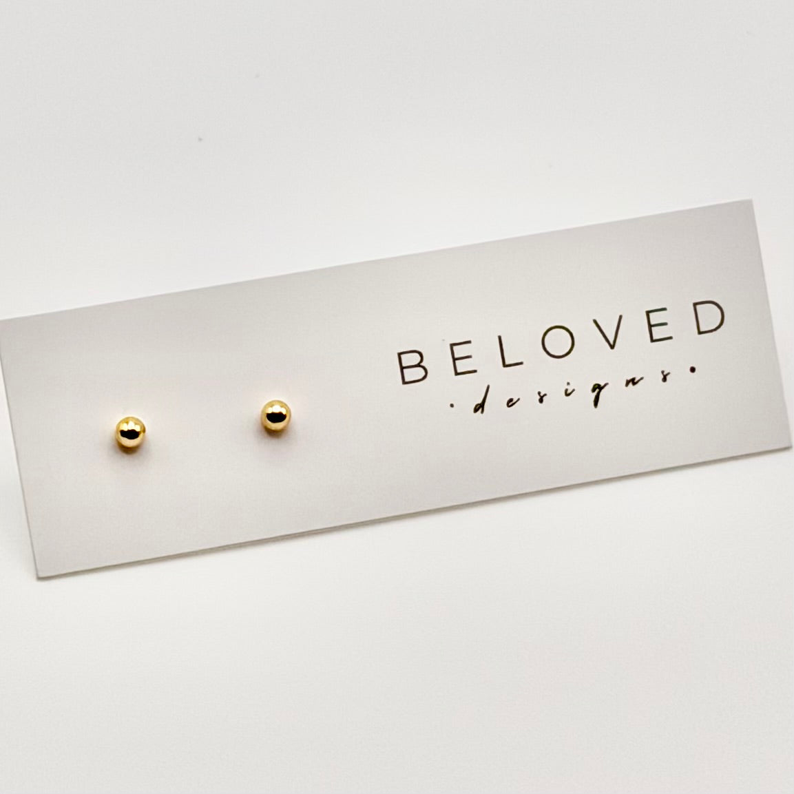 Ball Stud Earrings | Gold