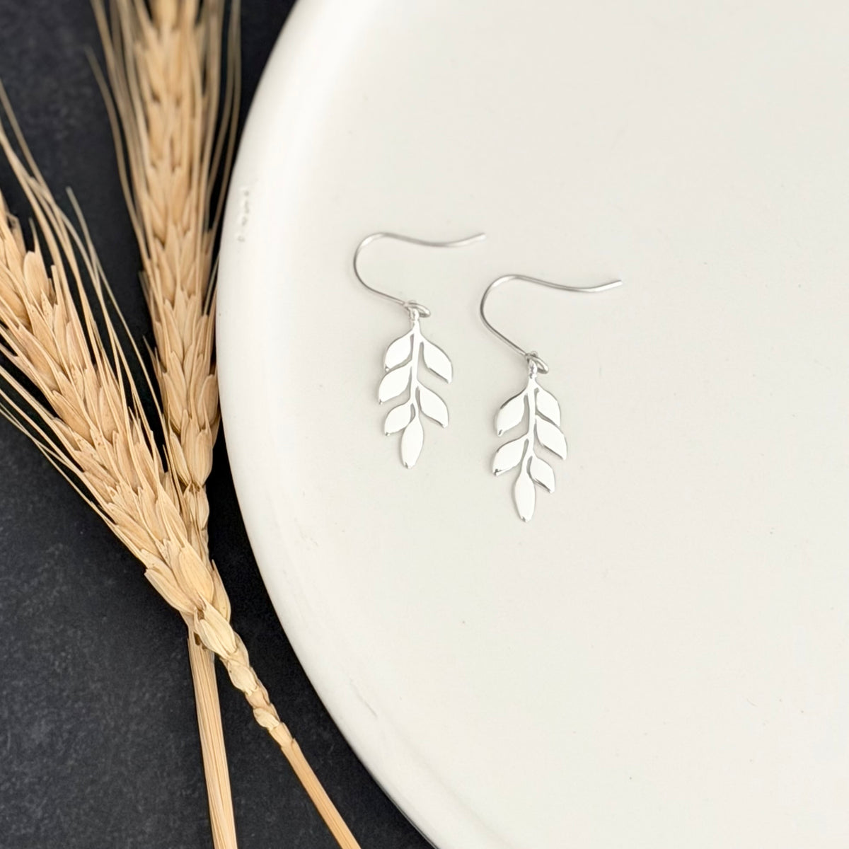 Vine Earrings | Rhodium