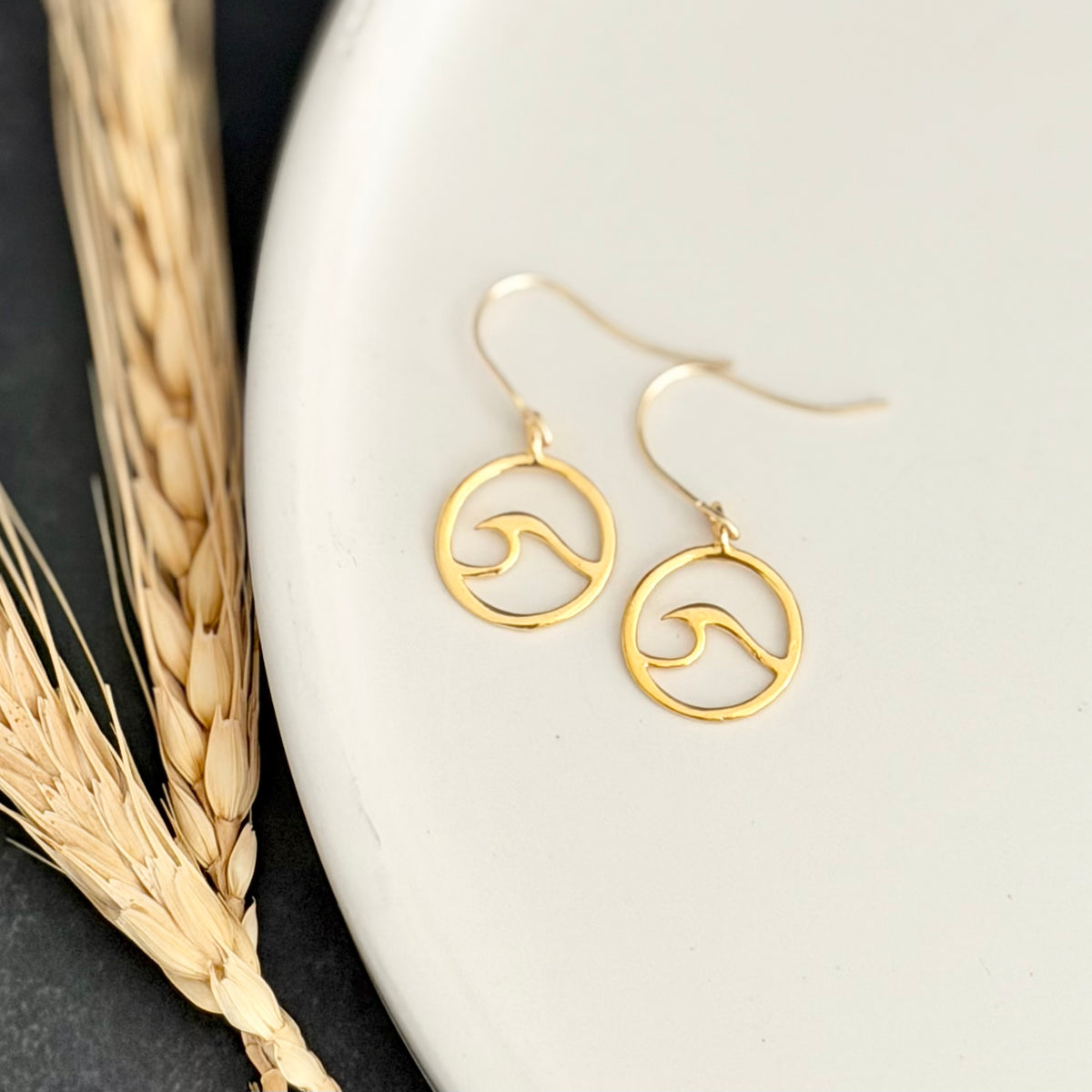 Wave Earrings | Small Gold