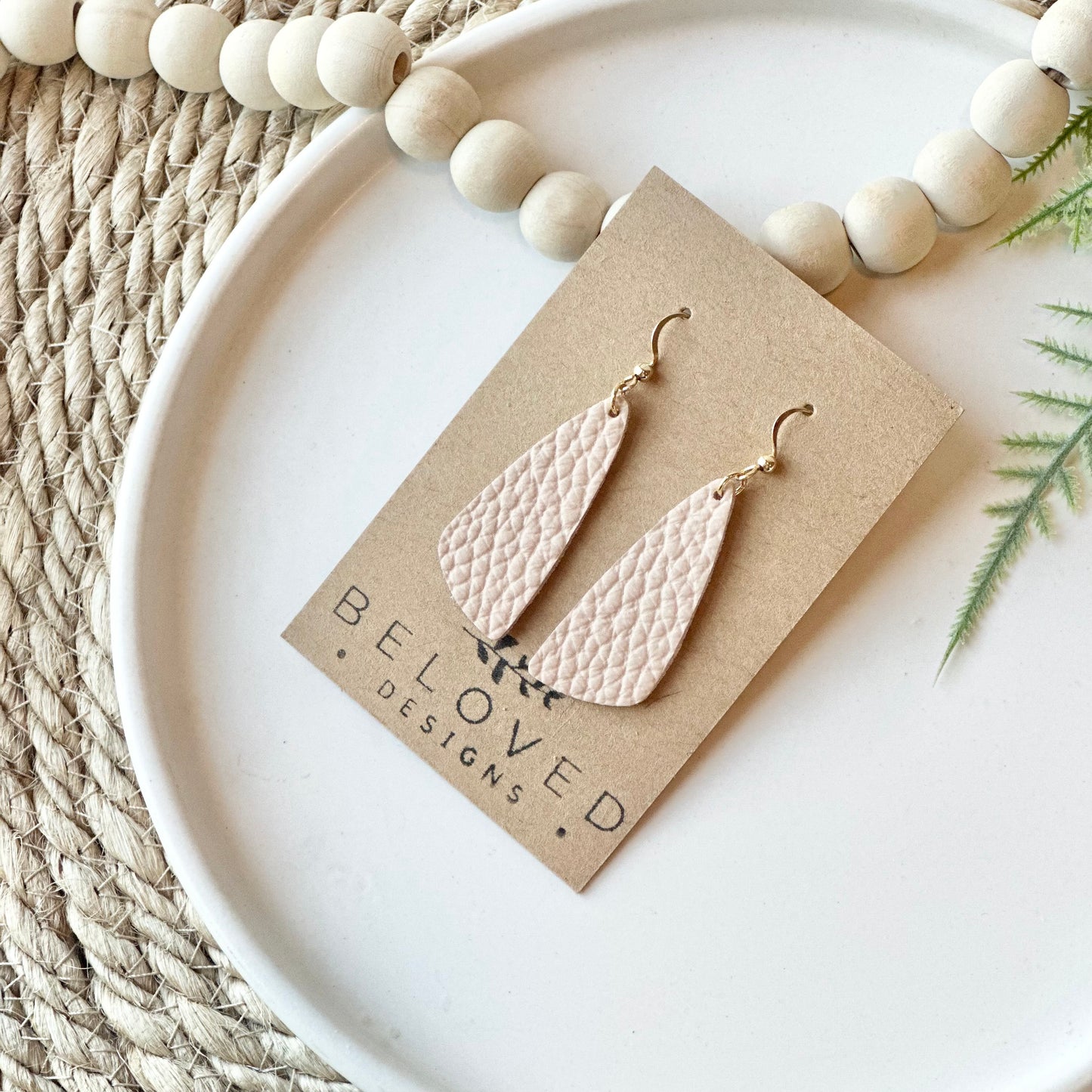 Pastel Drop Leaf Earrings