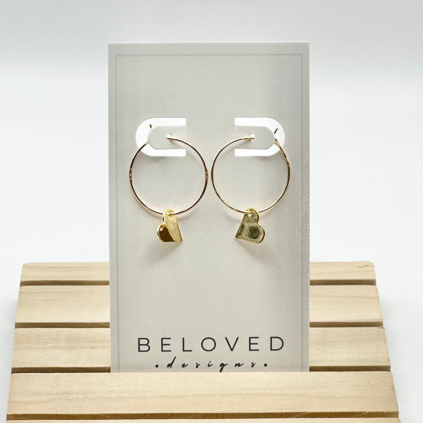 Heart + Hoop Earrings | Gold