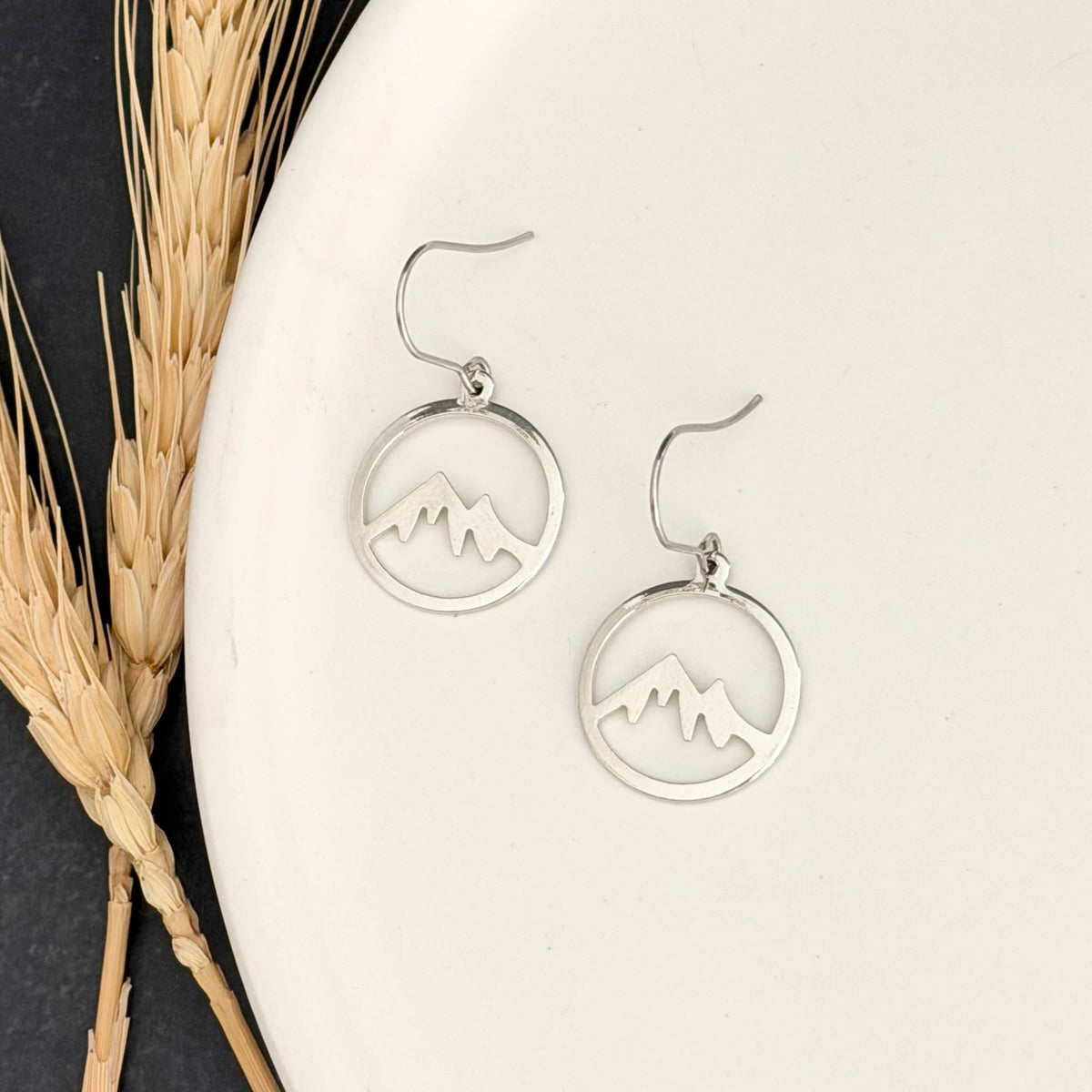 Mountain Earrings | Rhodium