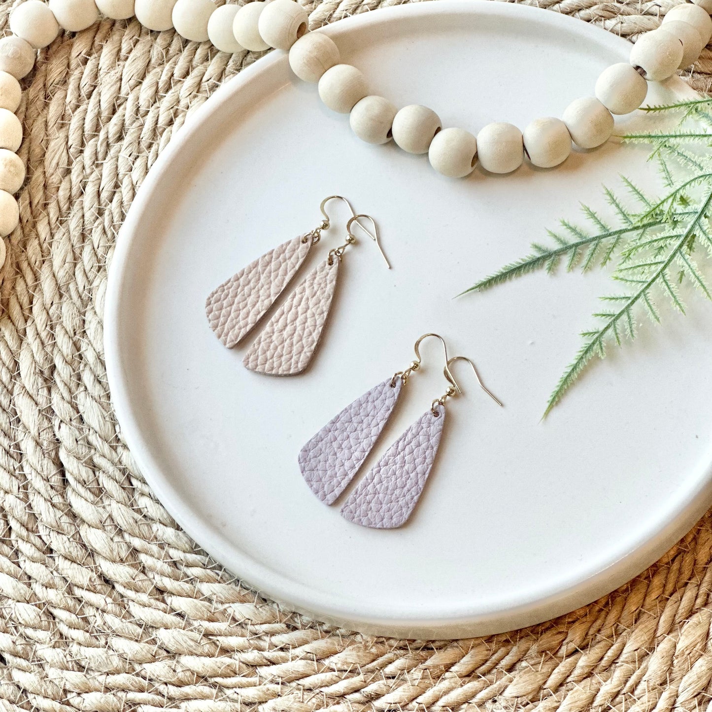 Pastel Drop Leaf Earrings