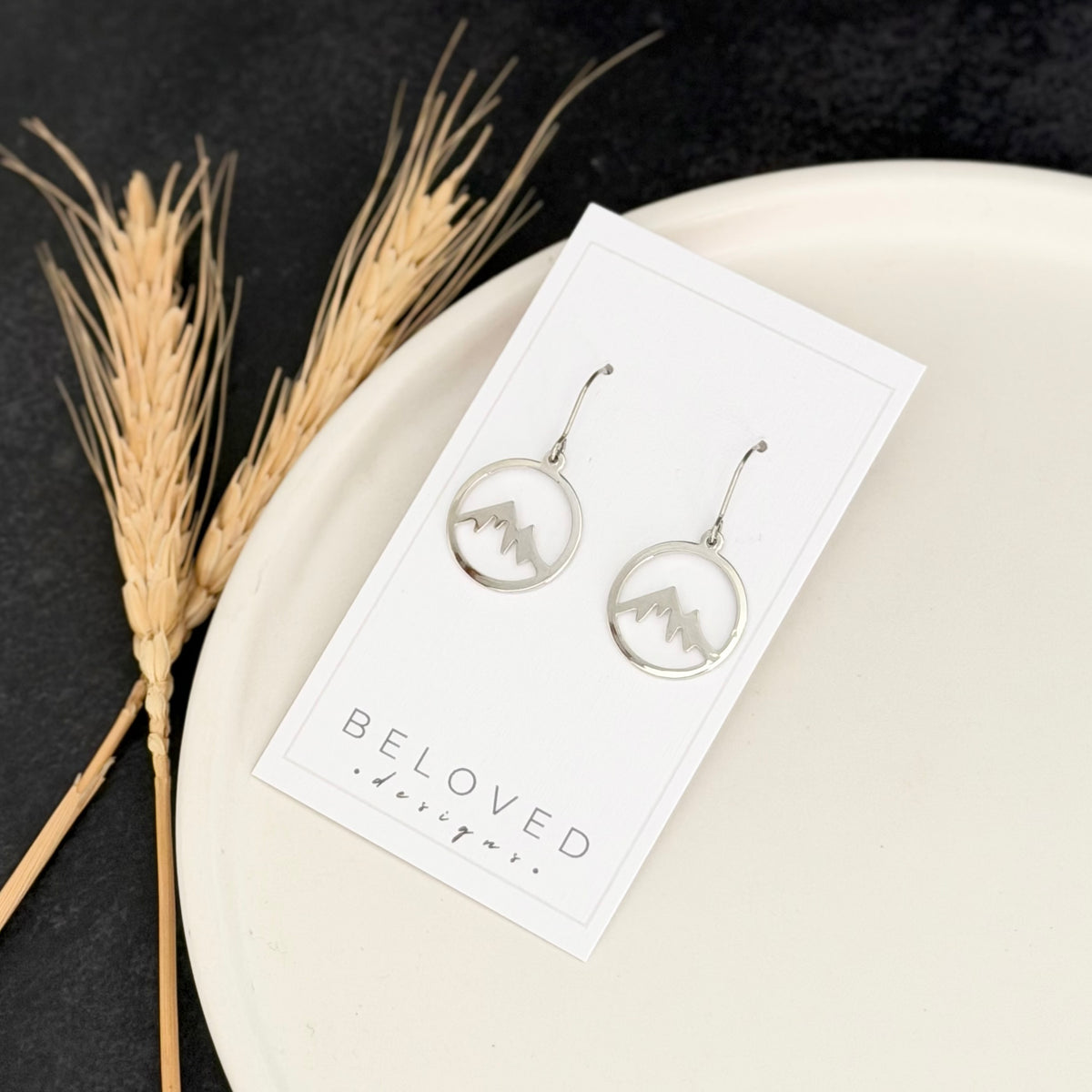 Mountain Earrings | Rhodium
