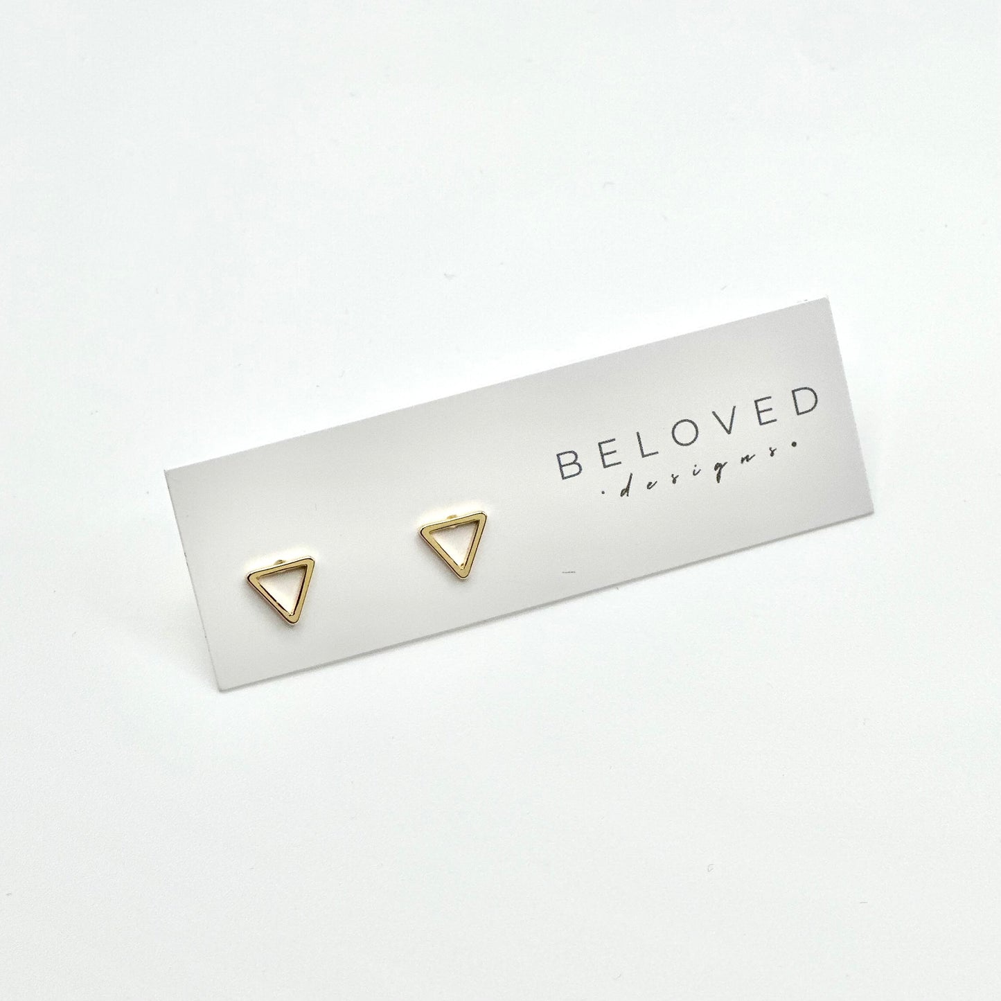 Triangle Stud Earrings | Gold