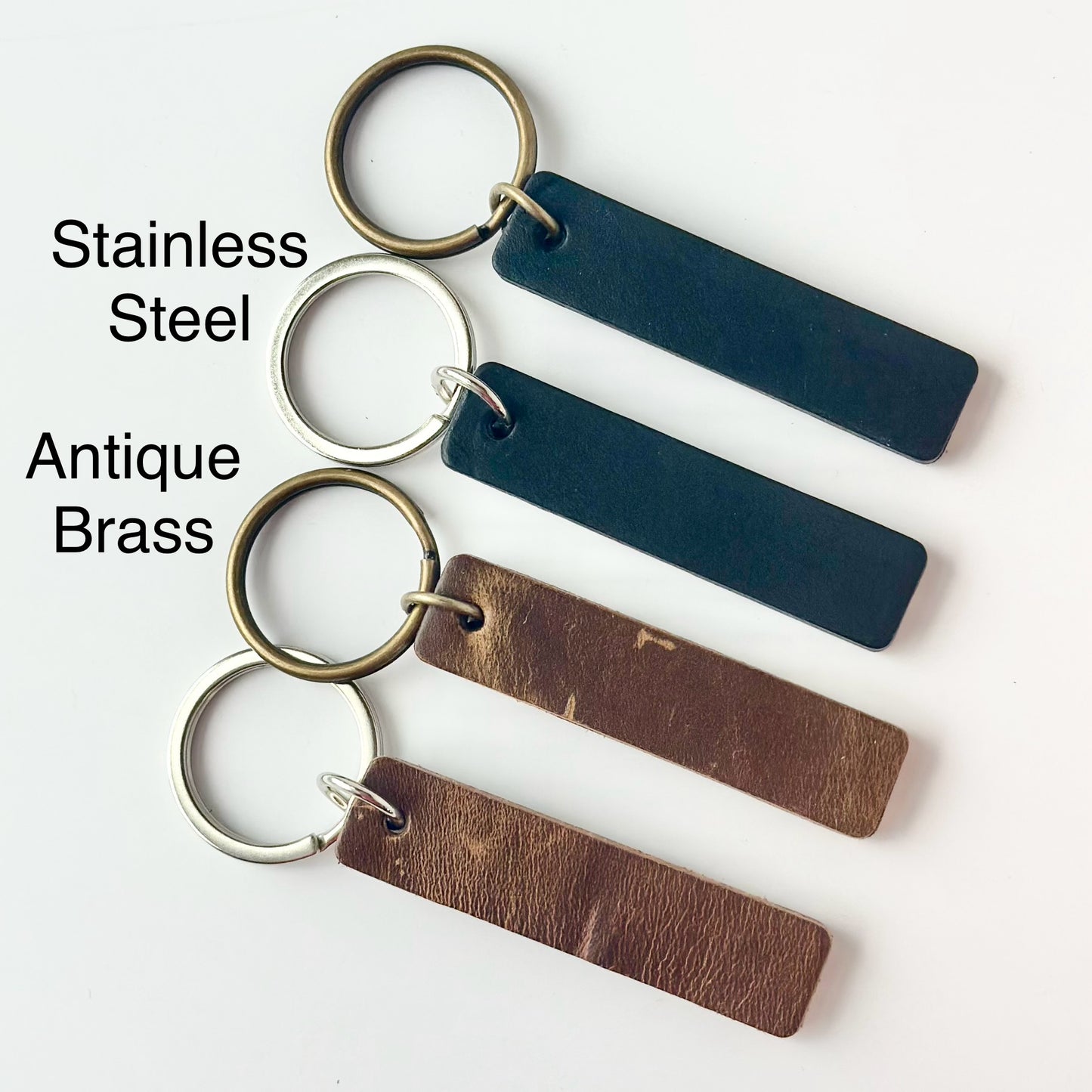 Leather Tab Keychain