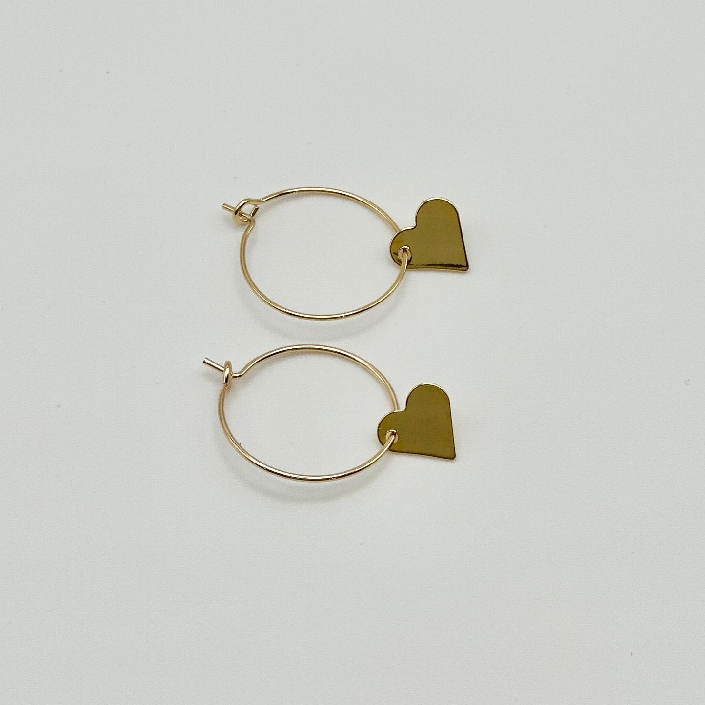 Heart + Hoop Earrings | Gold