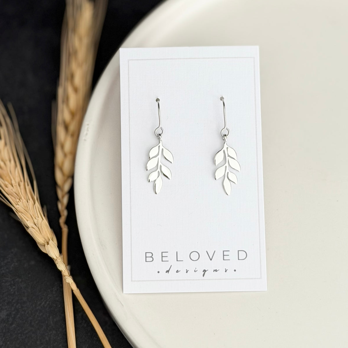 Vine Earrings | Rhodium