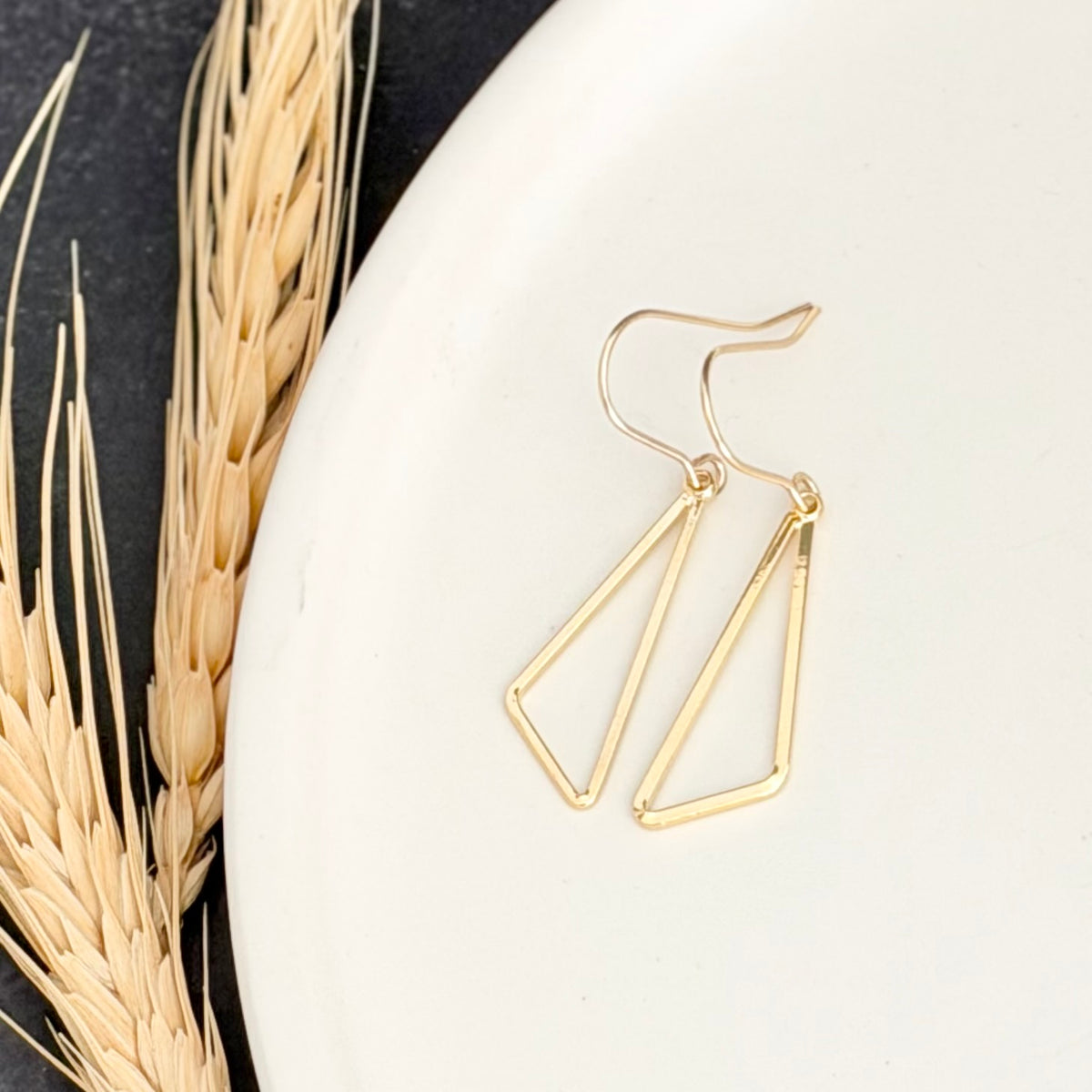 Open Triangle Earrings