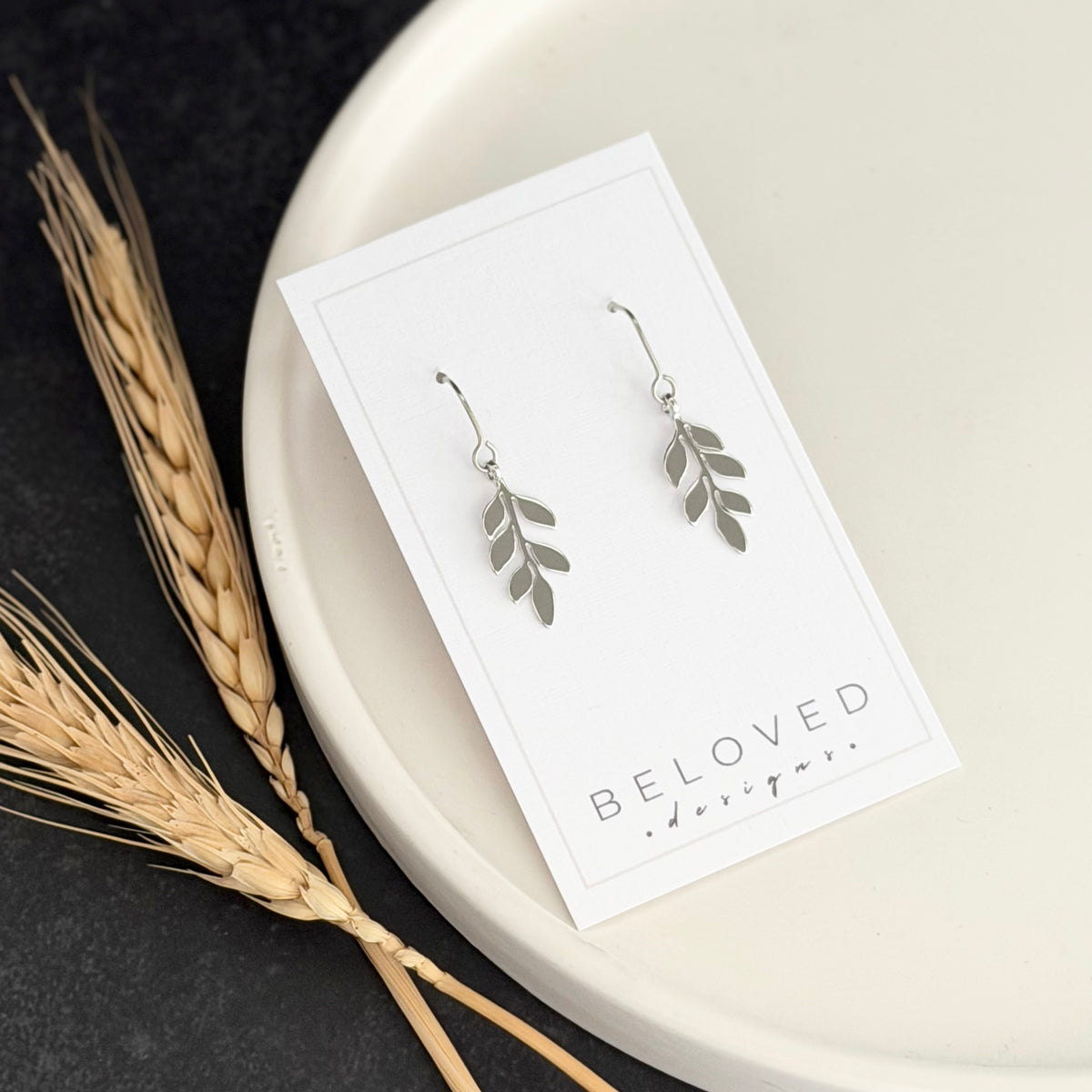 Vine Earrings | Rhodium