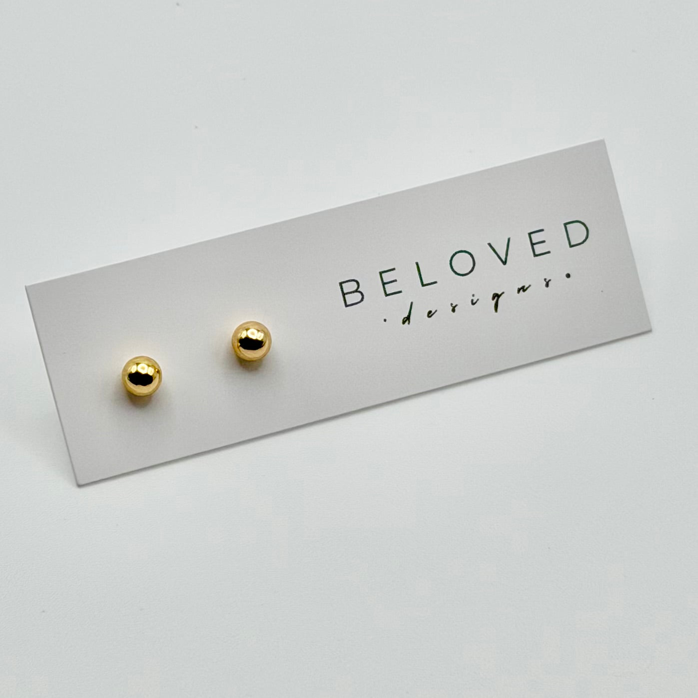 Ball Stud Earrings | Gold