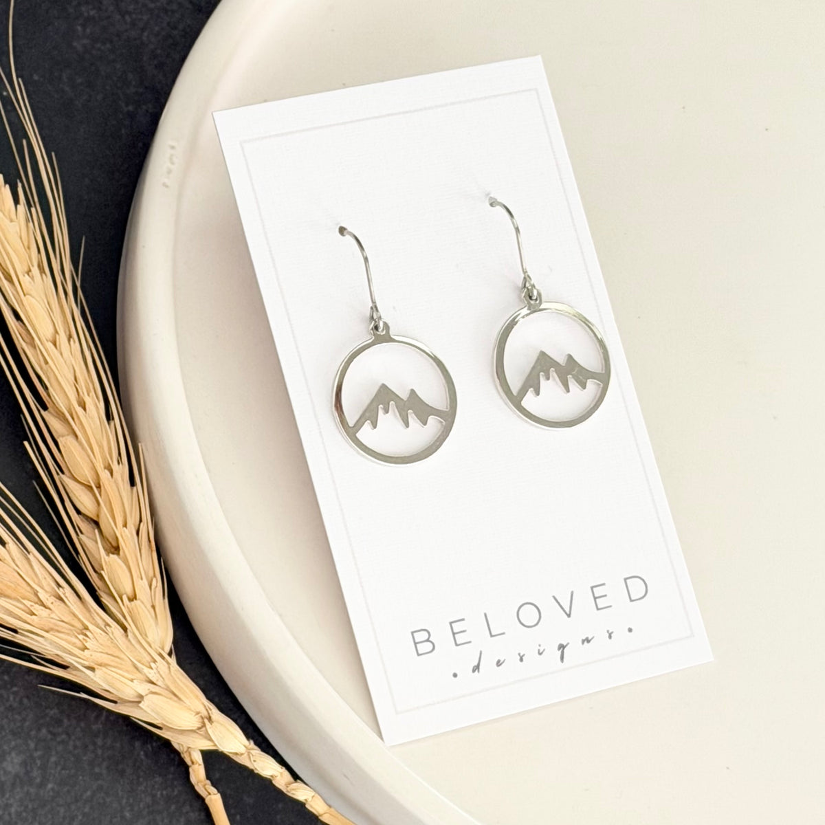 Mountain Earrings | Rhodium