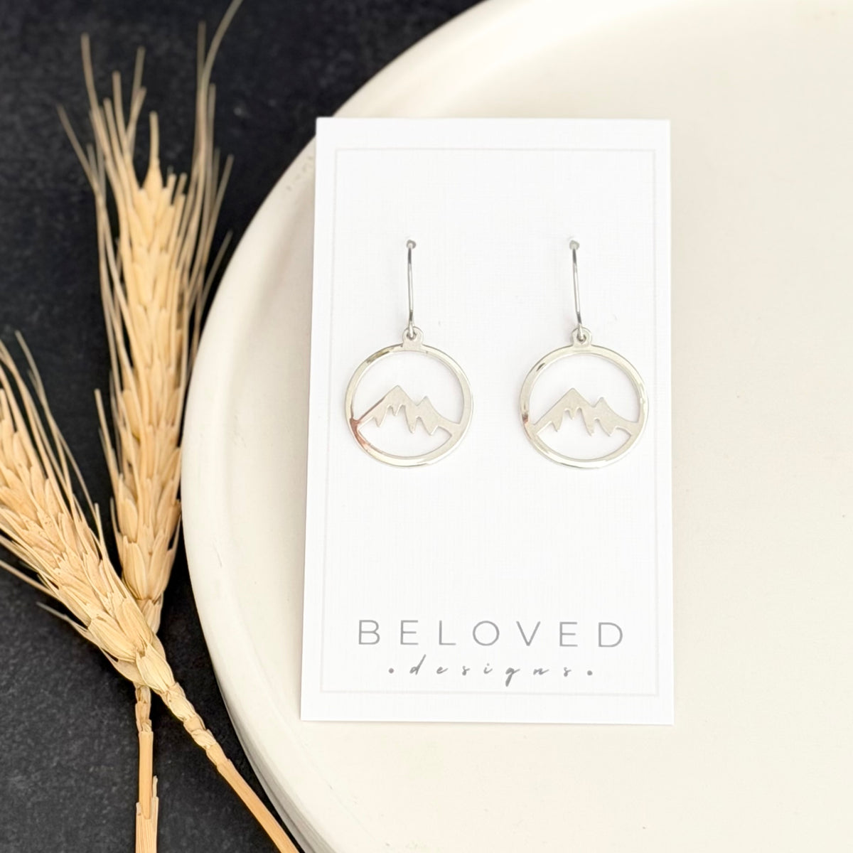 Mountain Earrings | Rhodium