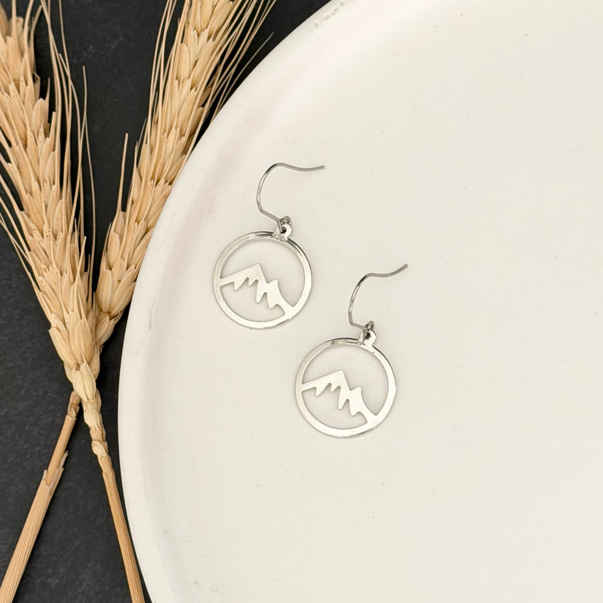 Mountain Earrings | Rhodium