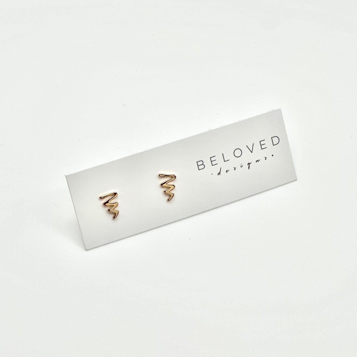Zig Zag Stud Earrings