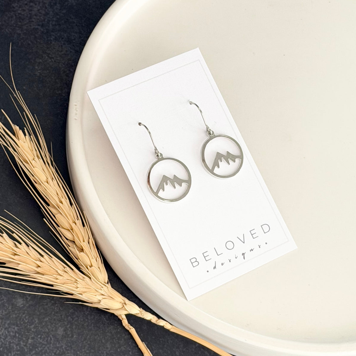 Mountain Earrings | Rhodium