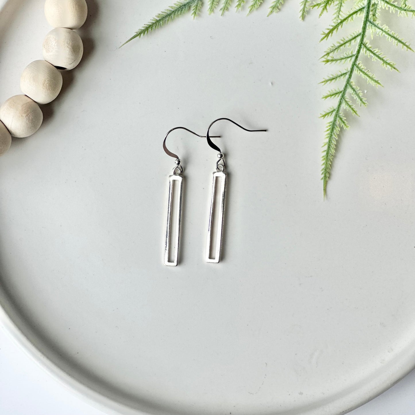 Silver Bar Earrings