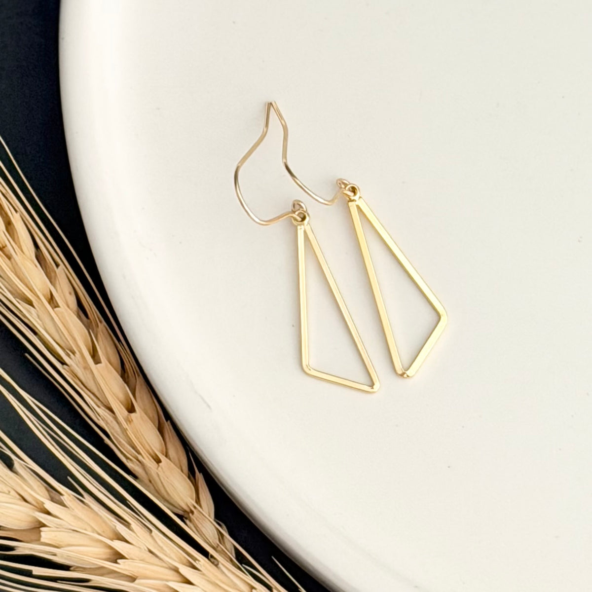 Open Triangle Earrings