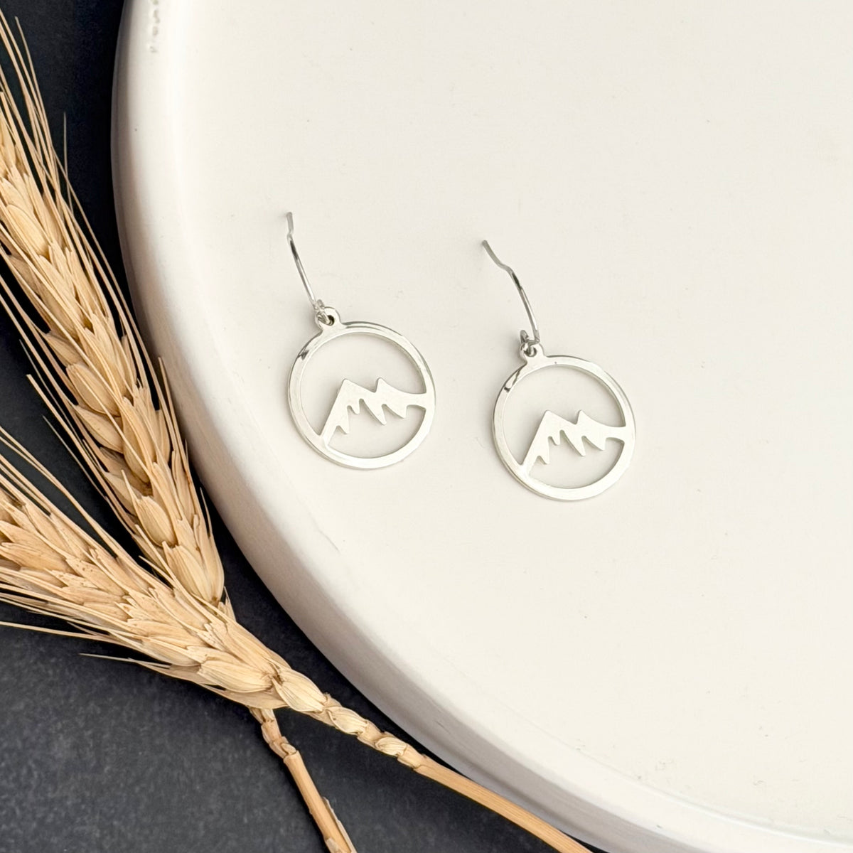 Mountain Earrings | Rhodium