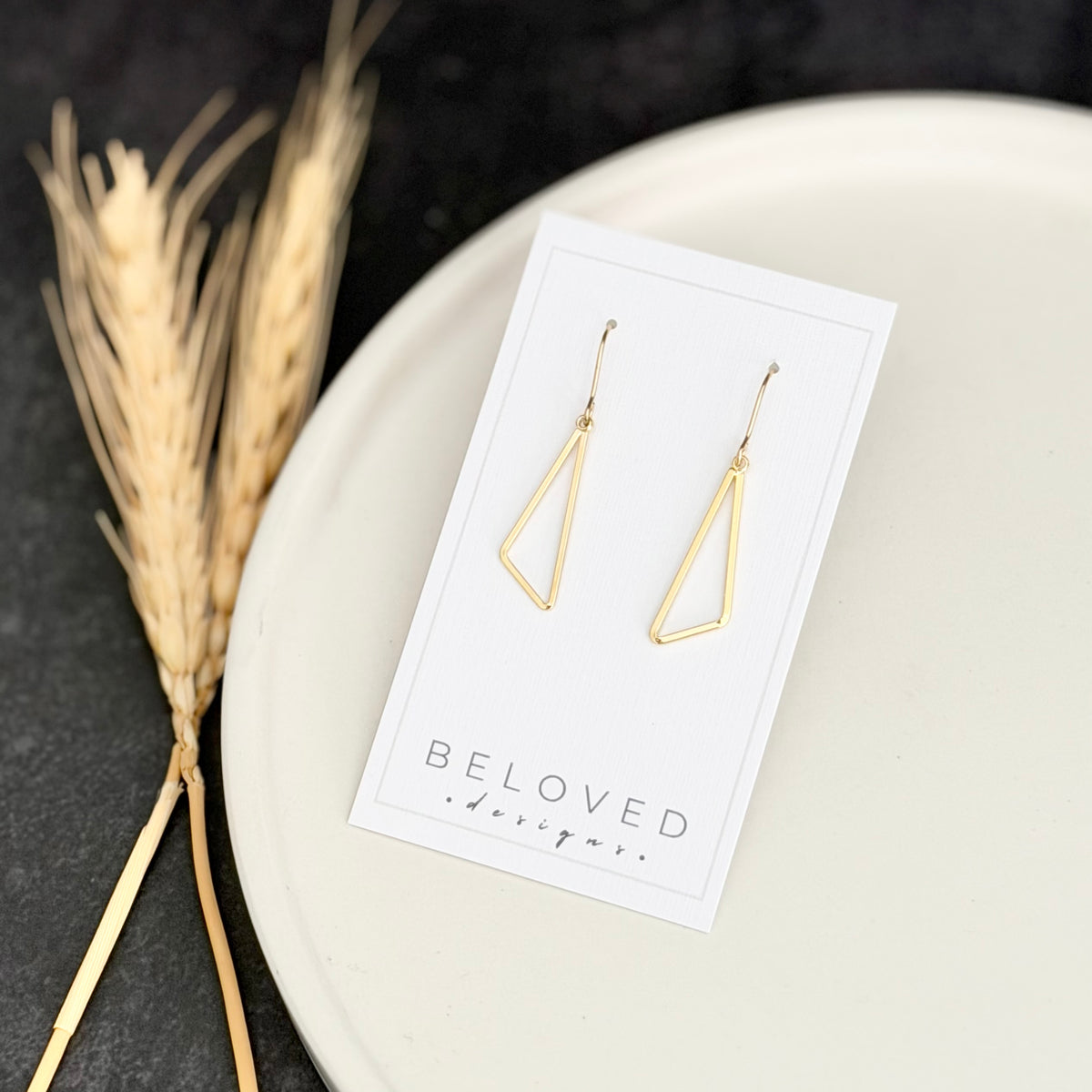 Open Triangle Earrings