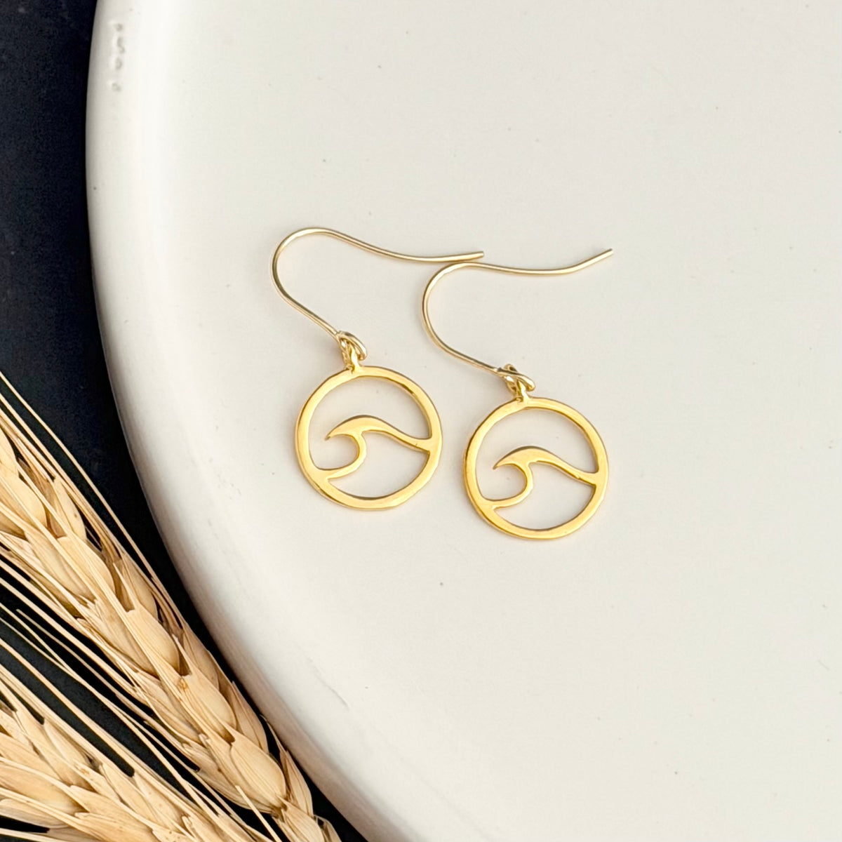 Wave Earrings | Small Gold