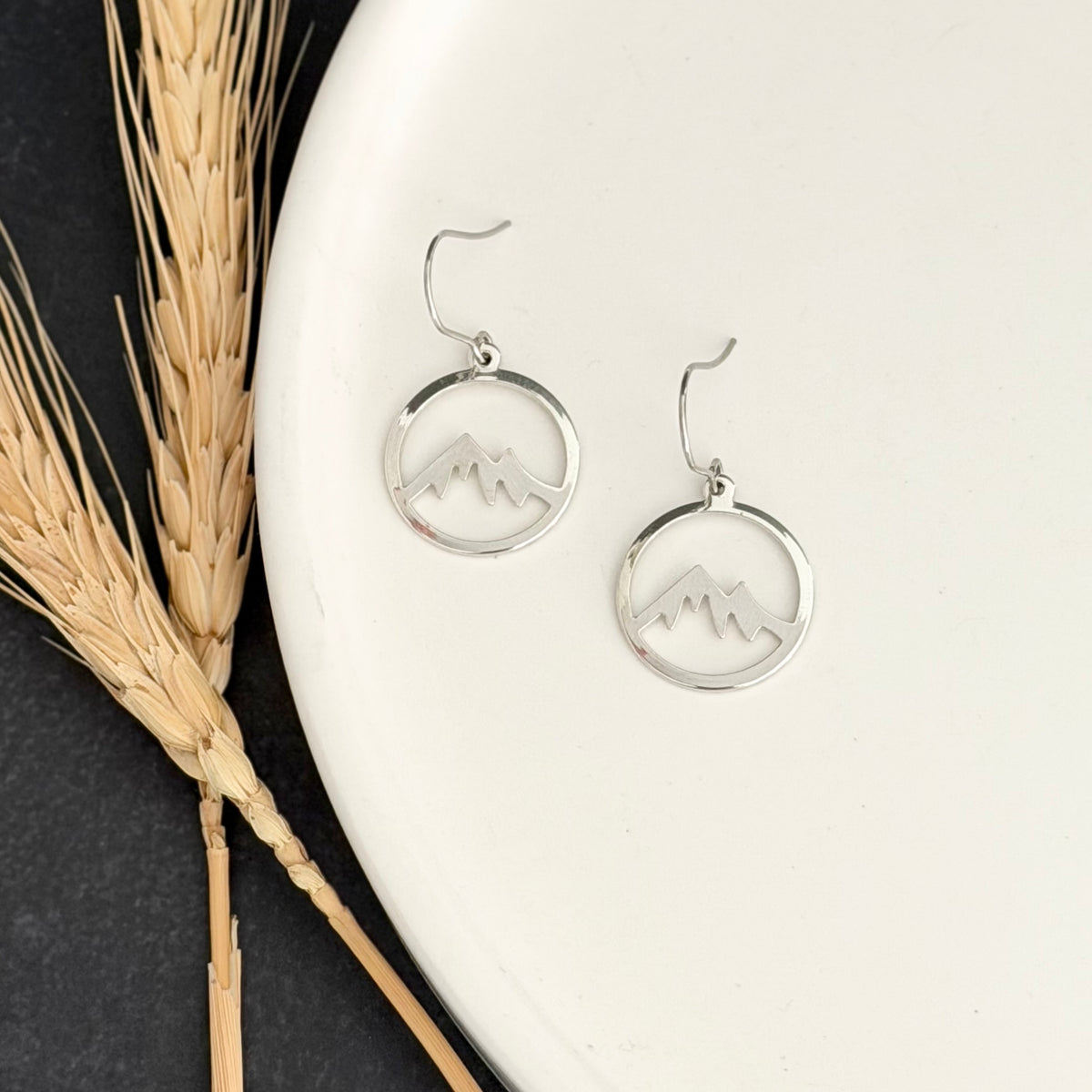 Mountain Earrings | Rhodium